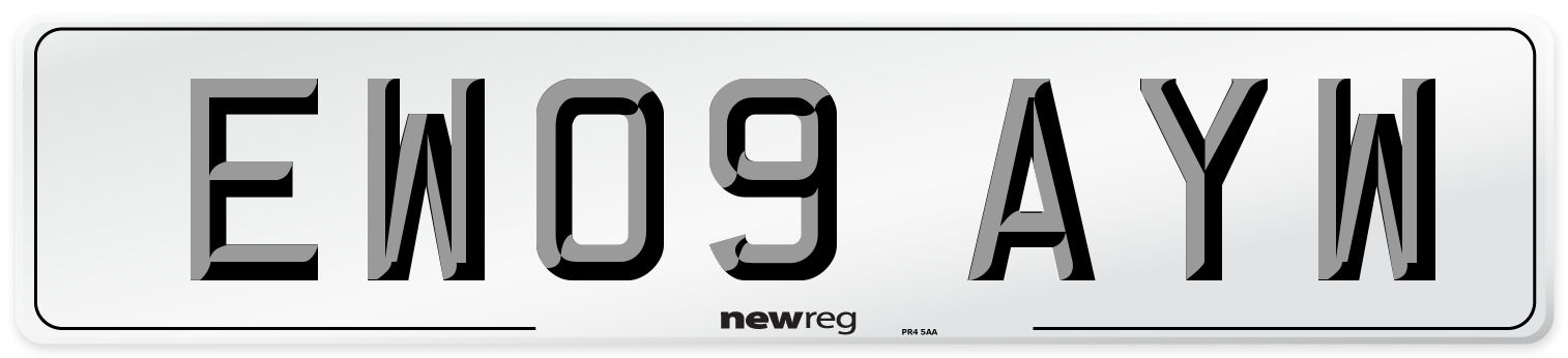 EW09 AYW Number Plate from New Reg